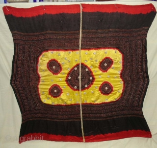 Tie and Dye Gajji Silk Odhani From Kutch Region, Gujarat, India,19th c.Its size is 140cmx150cm(DSC01132 New).                 