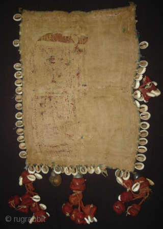 Ceremonial Banjara Gala From Karnataka,South India. India.Embroidered on cotton. Gala is traditionally used by women to carry pots on their heads.C.1900.Its size is 26cmX33cm(DSC06822 New).        