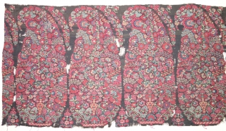 Rare Palledar Fragment of Kani Jamawar, From Kashmir, India. c.1760-1800. Its Size is 33cmx117cm (DSC08414).                  