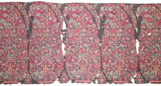 Rare Palledar Fragment of Kani Jamawar, From Kashmir, India. c.1760-1800. Its Size is 33cmx117cm (DSC08414).                  