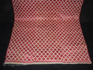 Phulkari From West(Pakistan)Punjab. India.Known As Wedding Thirma Bagh.Very Rare influence of Patang Design Thirma Bagh(DSC00904 New).                 