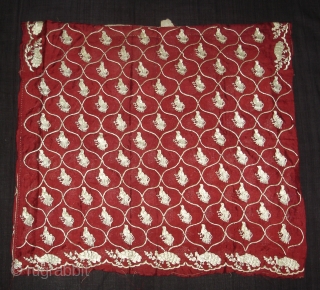 Parsi Jhabla or Jhablo (Blouse) From Surat Gujarat India. The ‘four over, under one ‘ satin weave is embroidered with sakkarpara jaal design.stylized peacocks contained within a tendrilled Sakkarpara jaal.This kind of  ...