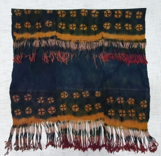 Zanskar Bokh Shawl From Tribal Area of Zanskar Ladakh India. It’s Pure Indigo Blue colour has been used and made by yaks Wool. Worn by women.This Type of Tie and Dye known  ...