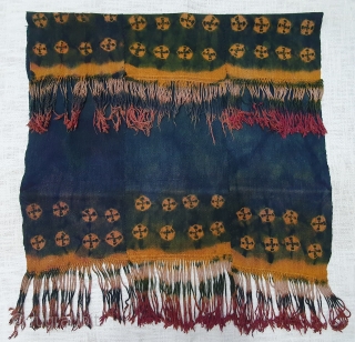 Zanskar Bokh Shawl From Tribal Area of Zanskar Ladakh India. It’s Pure Indigo Blue colour has been used and made by yaks Wool. Worn by women.This Type of Tie and Dye known  ...