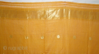 Fine Zari Dupatta with Check Design, Cotton with Real zari (Real Silver And Gold ) from Madhya Pradesh. India. c.1900. Good condition. Its size 195cmX245cm(DSC08302).
        