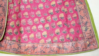 Mughal Buti Choga (Man's Costume) Silk, Brocade with Silk thread and Real Gold Zari (Real Gold and Silver), Probably from Northern India. India. Late 19th Century. Its size is Length-115cm, Width-65cm, Sleeve-  ...