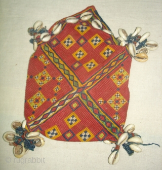 Banjara Bujkies(Small Bags)from the Banjara peoples in India.6 Pieces lot.Very rare design Banjara Bujkies.
                   