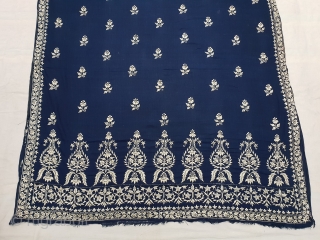 Dhakai Jamdani Saree Indigo blue Natural Colour, With Silk Embroidery on Cotton. This type of weaving From Dhaka District, of Bangladesh. India. Jamdani was originally known as Dhakai named after the city  ...