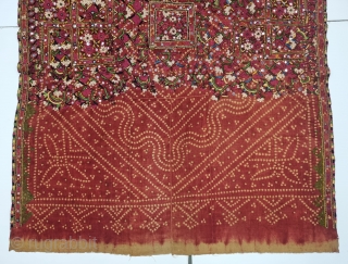 Abochhini Wedding Shawl (Women) from Sindh Region of Undivided India. India, From the Lohana group

Sakro, Indus delta Pakistan ,Hand-woven, tie-dyed and embroidered cotton
The ceremonial head shawl has been tie-dyed prior to being embroidered.
This  ...