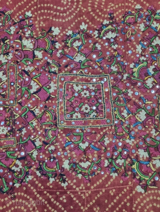 Abochhini Wedding Shawl (Women) from Sindh Region of Undivided India. India, From the Lohana group

Sakro, Indus delta Pakistan ,Hand-woven, tie-dyed and embroidered cotton
The ceremonial head shawl has been tie-dyed prior to being embroidered.
This  ...