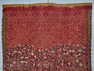 Abochhini Wedding Shawl (Women) from Sindh Region of Undivided India. India, From the Lohana group

Sakro, Indus delta Pakistan ,Hand-woven, tie-dyed and embroidered cotton
The ceremonial head shawl has been tie-dyed prior to being embroidered.
This  ...