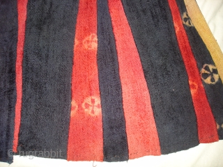 Zanskar Coat Dress(Indigo Colour)From Ladakh.India.Finest variations of colours,Pure Vegetable colours has been used,Made of yaks Wool.And it’s Tie and Dye work.Early and rare Dress(DSC07358 New).        