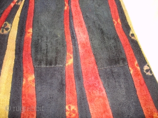 Zanskar Coat Dress(Indigo Colour)From Ladakh.India.Finest variations of colours,Pure Vegetable colours has been used,Made of yaks Wool.And it’s Tie and Dye work.Early and rare Dress(DSC07358 New).        