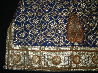 Ceremonial Women's Costume,From Himachal Pradesh India.C.1900.Real Zari Gota work on hard silk ground(DSC02995 New).                   