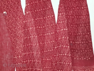 Muslin Turban Tie and Dye,Khadi-cotton,with Plain weave Edges.Natural Colour's,From Kutch,Gujarat, India.Size is 23x560cm (20191119_164445).                   