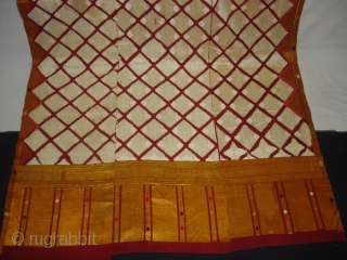 Phulkari From West(Pakistan)Punjab. India.known as Chand Bagh. C.1900. Very Rare influence of Nazar buti in the Middle(DSC04820).
                