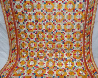 Chamba Phulkari From Hill Area of Himachal Pradesh. India. Known as Chamba Phulkari. c.1900.Its size is 137cmX260cm(DSC07258).                