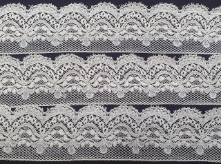 Very Fine Cotton Lace Border Net  From the Bengal Region of North-East India. But originally  made is piece in the Germany for the indian market. 
19th Century. Its size is  ...