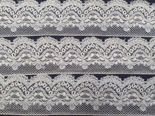 Very Fine Cotton Lace Border Net  From the Bengal Region of North-East India. But originally  made is piece in the Germany for the indian market. 
19th Century. Its size is  ...