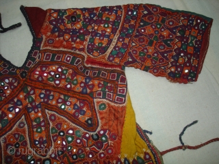 Ceremonial Womens Blouse(Kapada)FIne Mutwa Embroidery From Kutch Gujarat India.This were Traditionally used mainly Mutwa Community of Kutch Gujarat India.C.1900(DSC05852 New).             