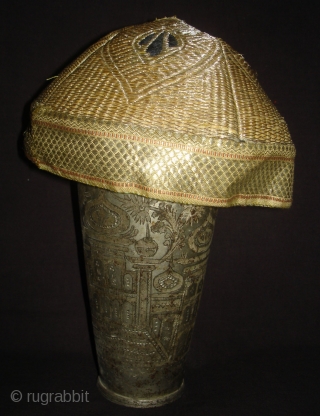 Hat Zari(Real)Embroidery,From Vohra-Muslim Group of Gujarat, India.Good Condition(DSC03632 New).                        