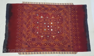 Odhani Bishnoi Shawl From Shekhawati District of Rajasthan, India. Odhani Look Like Tie and Dye,But Embroidered one by one on the cotton Khadder (Village Khadi)cloth with natural colours,From the Villages of Shekhawati  ...