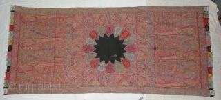 Sikh Period Jamawar Long Shawl From Kashmir, India.C.1850.Its Size is 130cmx300cm. Its condition is good(DSC03928 New).                 