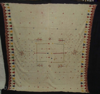 Woman’s Shawl(Abochchini),Probably from Sodha Group ,Tharparkar Pakistan.Its size is 170cmX185cm(DSC01451 New).
                      