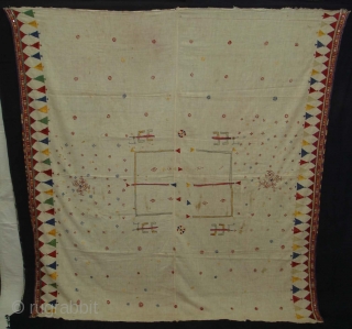 Woman’s Shawl(Abochchini),Probably from Sodha Group ,Tharparkar Pakistan.Its size is 170cmX185cm(DSC01451 New).
                      