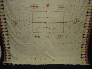 Woman’s Shawl(Abochchini),Probably from Sodha Group ,Tharparkar Pakistan.Its size is 170cmX185cm(DSC01451 New).
                      