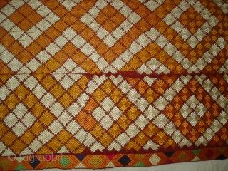 Phulkari From West(Pakistan)Punjab.India.known As Patanga Design Bagh,very Rare influence of Different Design Patanga buti(DSC04933 New).                  