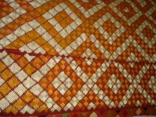 Phulkari From West(Pakistan)Punjab.India.known As Patanga Design Bagh,very Rare influence of Different Design Patanga buti(DSC04933 New).                  