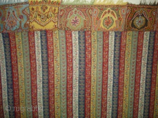 Khatrash Jamawar Long shawl From Kashmir, India.C.1850.Its Size is 127cmx280cm.Its condition is very good(DSC03696 New).                  