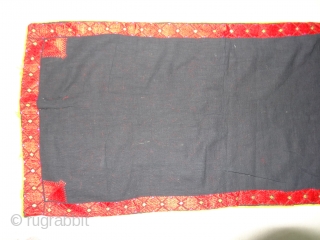 Pillow-Cover,Swat Valley(Pakistan). India.Embroidered On Cotton with floss silk.with  Braiding and Tassels.C.1900.Its size is 34cmx72cm(DSC04179).                  