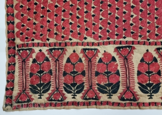 Abochhini Wedding Shawl (Women) from Sindh Region of Undivided India. India, Silk Embroidery on the Silk, 

c.1875-1900.

Its size is 130cmX205cm(20221209_140136).             