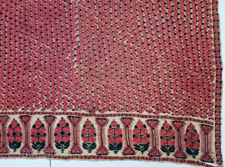 Abochhini Wedding Shawl (Women) from Sindh Region of Undivided India. India, Silk Embroidery on the Silk, 

c.1875-1900.

Its size is 130cmX205cm(20221209_140136).             