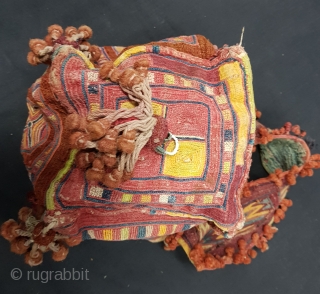 Ceremonial Banjara Four-sided Dowry Bag,Embroidered on cotton,From Madhya Pradish. India (20171214_154342 New).
                     