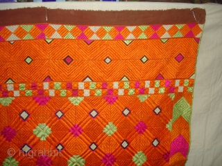 Phulkari From East(India)Punjab.India.One of the Rare Design Indian Phulkari(DSC07055 New).                       