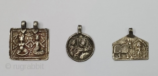 Tribal Indian Silver Pendant of Hindu God's Figures, From Kutch Gujarat India.India.C.1900 (20191221_162103).                    