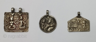 Tribal Indian Silver Pendant of Hindu God's Figures, From Kutch Gujarat India.India.C.1900 (20191221_162103).                    