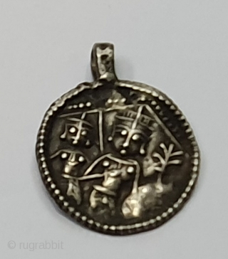 Tribal Indian Silver Pendant of Hindu God's Figures, From Kutch Gujarat India.India.C.1900 (20191221_162103).                    