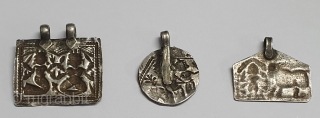 Tribal Indian Silver Pendant of Hindu God's Figures, From Kutch Gujarat India.India.C.1900 (20191221_162103).                    