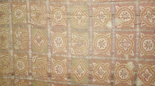 Rare Nau Khund Bandhani (Tie and Dye) Garchola Panetar (Wedding Saree) Saree with Real Zari Brocade Pallu. From Jamnagar Gujarat India. India. Late 19th Century Natural Dye Tie and Dye on the  ...