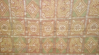 Rare Nau Khund Bandhani (Tie and Dye) Garchola Panetar (Wedding Saree) Saree with Real Zari Brocade Pallu. From Jamnagar Gujarat India. India. Late 19th Century Natural Dye Tie and Dye on the  ...