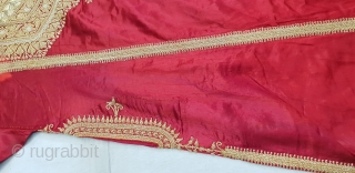 Abha Dress (Women’s) Real Zari Embroidery on the Gajji-Silk, From Kutch Gujarat. India.C.1900.Rare Costume(20181206_162507).                   