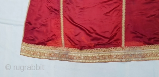 Abha Dress (Women’s) Real Zari Embroidery on the Gajji-Silk, From Kutch Gujarat. India.C.1900.Rare Costume(20181206_162507).                   
