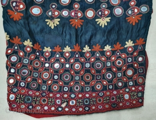 Ceremonial Women's Blouse (Kapada) FIne Mutwa Embroidery From Kutch Gujarat India.Silk Embroidery on the Silk, With fine mirror work. This were Traditionally used mainly Mutwa Sayed Khatri Community of Kutch Gujarat India.C.1900  ...