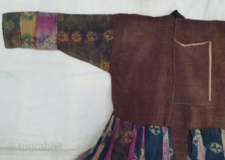 Thigma Tie and Dye Costume (Coat) of Zanskar women's from Ladakh. India. It’s Pure Indigo Blue colour and other natural colours has been used. Made from yaks Wool.This Type of Tie and  ...