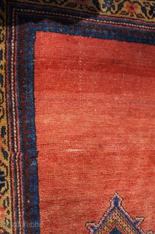 Kurdish Rug, Ca. 1900; 4' x 8'. All good colors with very good but not quite perfect pile. No cuts or reduced in either direction. Charming animals support a medallion on an  ...