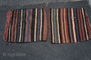 This is a separated pair of late 19th C. Kurdish bags in the esteemed design of the famous McMullan example. Even later versions like this pair in the design are still quite  ...